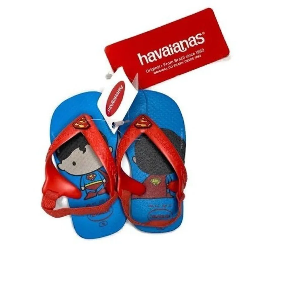 Havaianas Superman Flip Flops NWT 6C